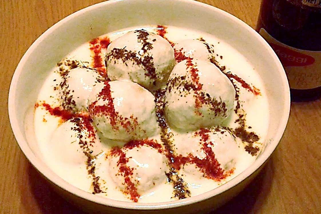 Dahi Pakori (The Lentil Dumplings in Yogurt)
