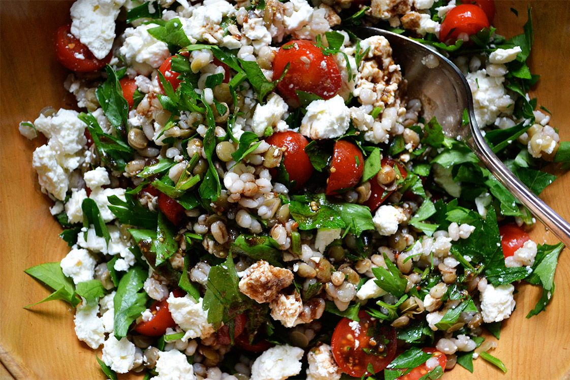 Greek-style Lentil & Barley Salad