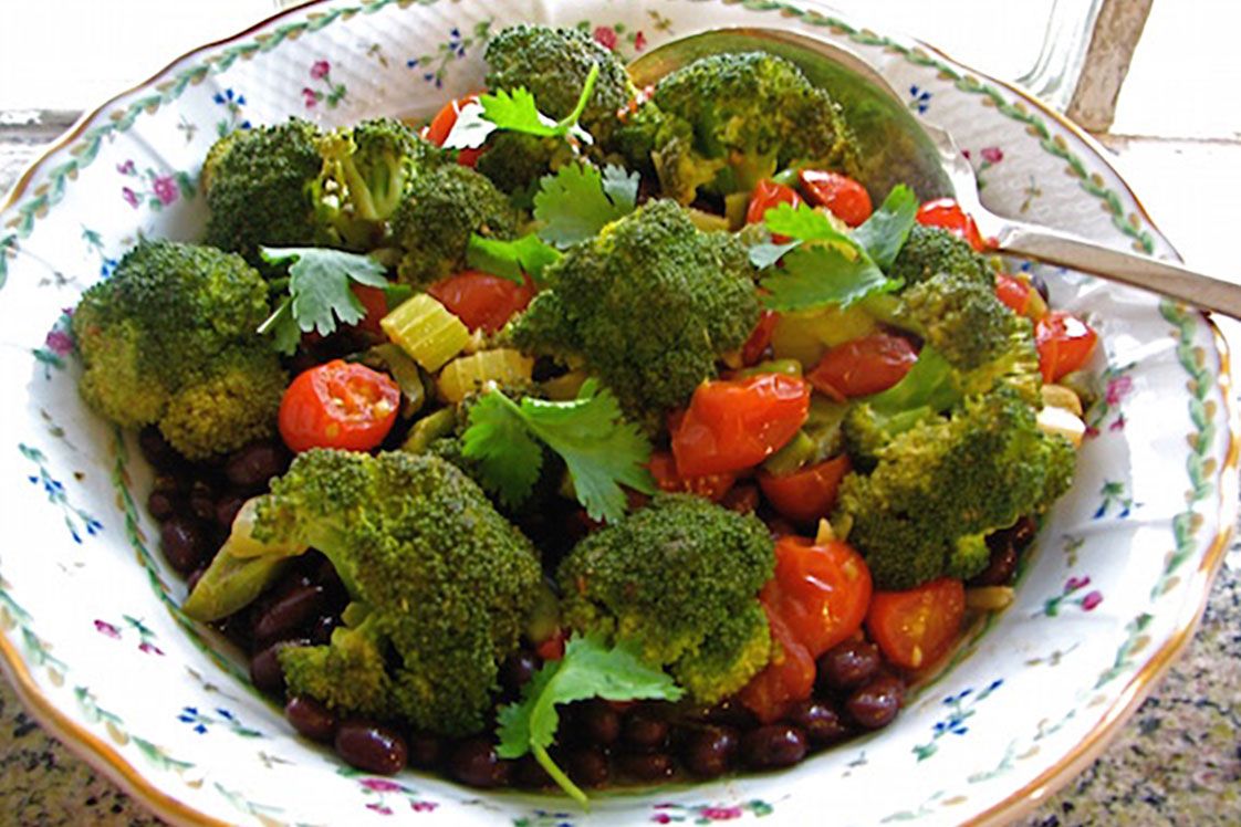 Friendly Broccoli and Black Beans With Sherry