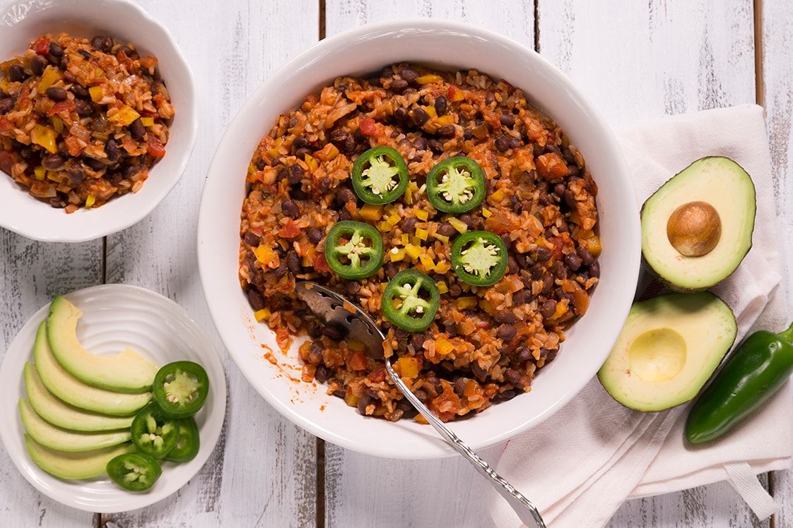 Easy Mexican Brown Rice and Beans 