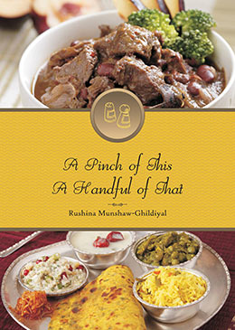 Book cover of 'A Pinch of This, A Handful of That' by Rushina Munshaw-Ghildiyal
