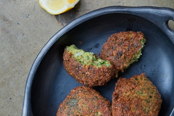 Dirt(y) Kabuli Chickpea Falafel with Yogurt - Gourmet Gurus, Mains Recipe