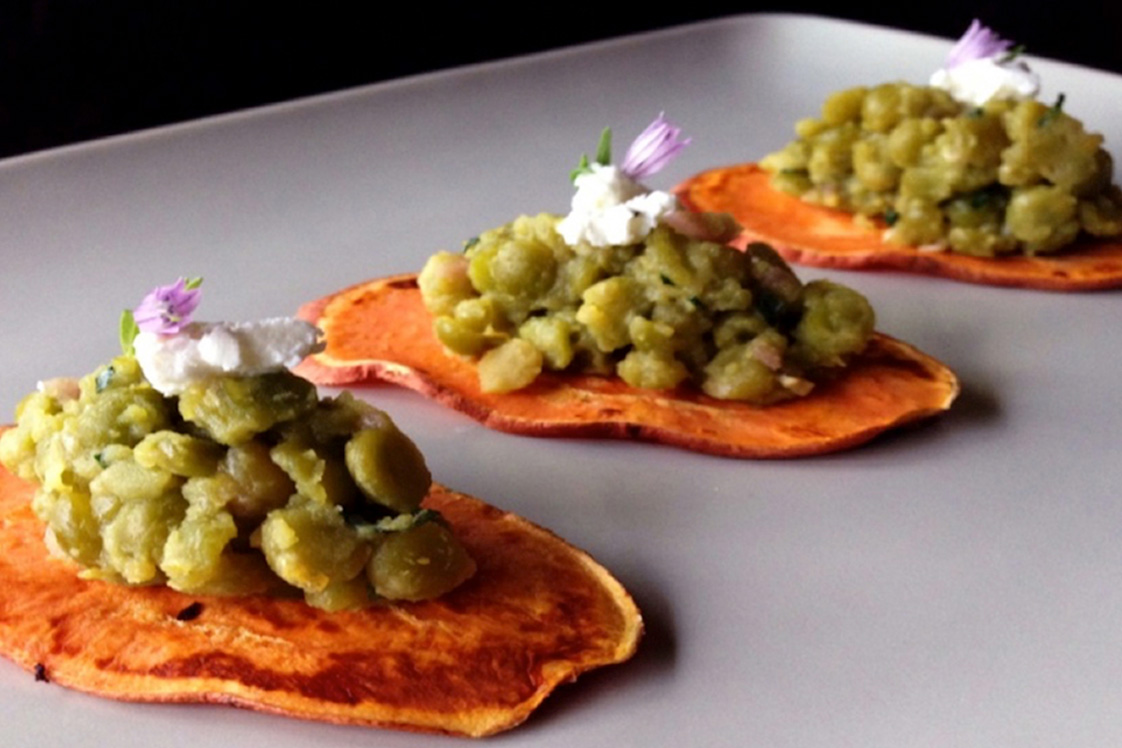 Split Pea Bruschetta - Appetizers, Snacks & Sides Recipe