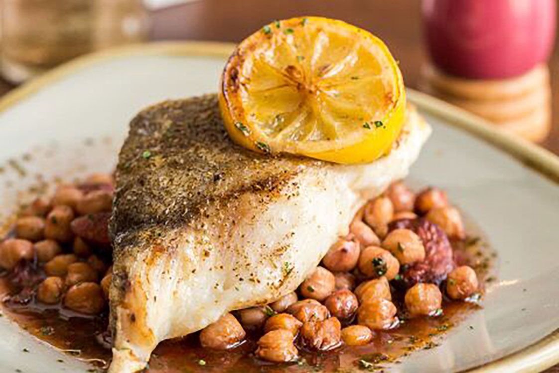 Baked Cod with Chickpeas