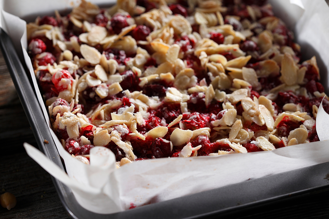 Cranberry White Chocolate Bars with Chickpeas  - Desserts Recipe