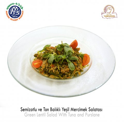 Green Lentil Salad with Tuna and Purslane