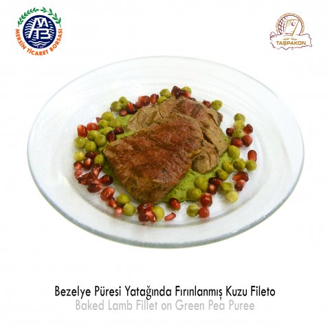 Baked Lamb Fillet on Green Pea Puree