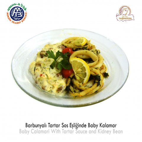 Baby Calamari with Tartar Sauce and Kidney Bean