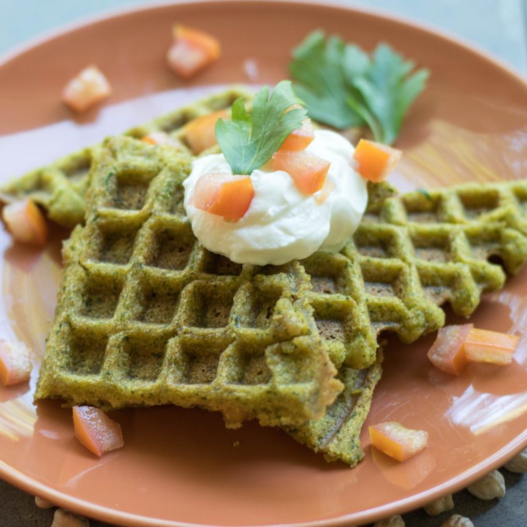 Chickpea Falafel Waffles Half Cup Habit