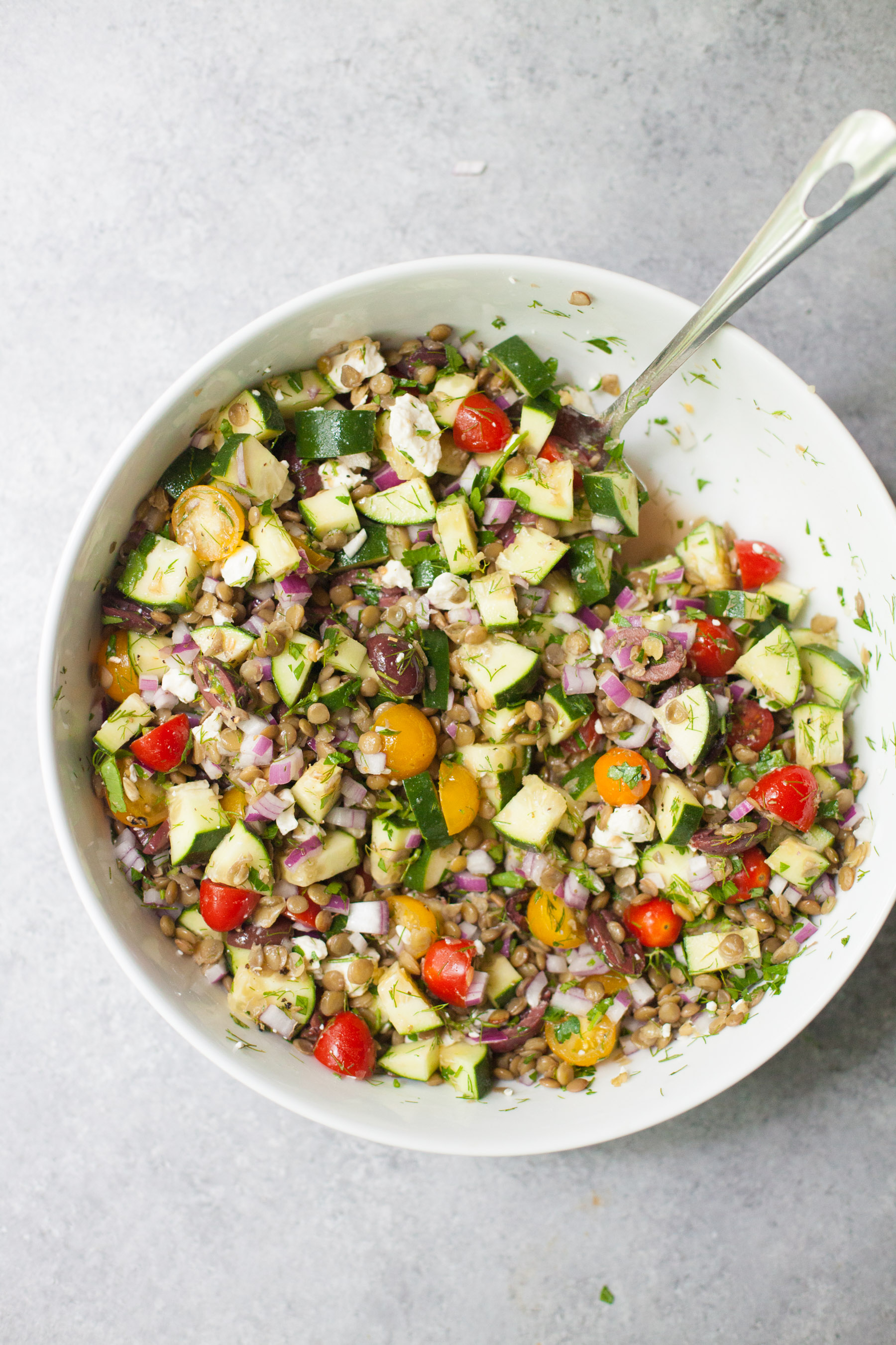 Mediterranean Lentil Salad - Half Cup Habit