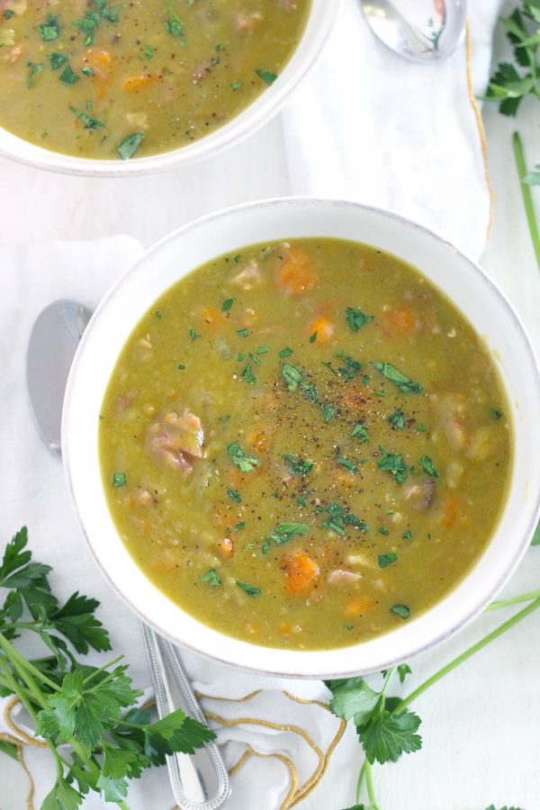 Instant Pot Split Pea Soup - Half Cup Habit