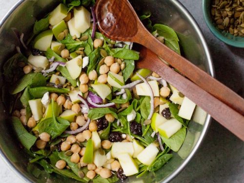Roasted Chickpeas With Apples Salad Recipe