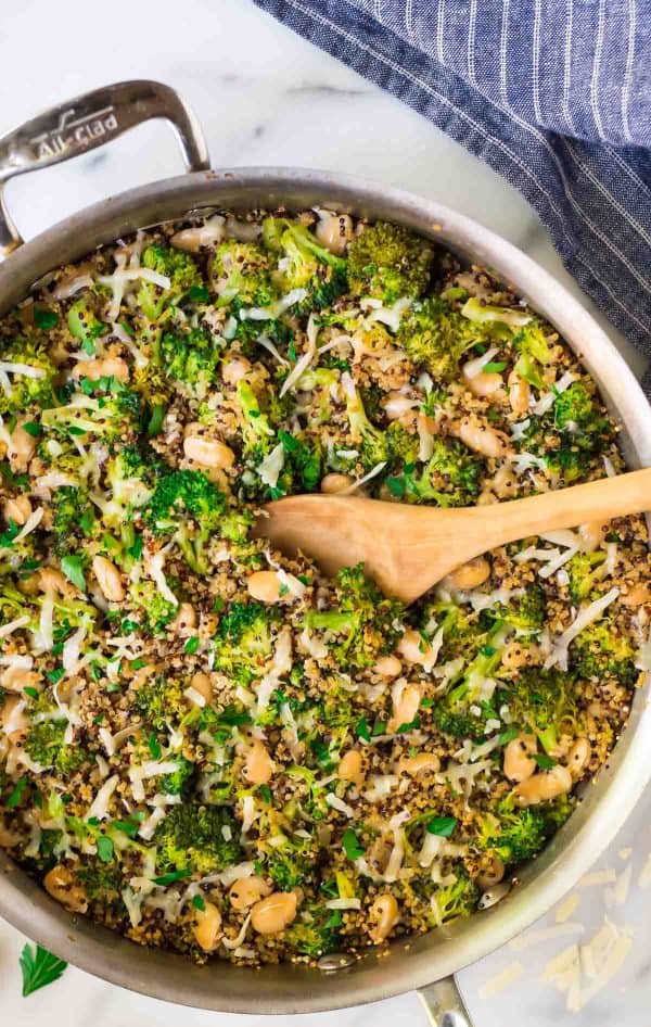Broccoli Quinoa Skillet - Half Cup Habit