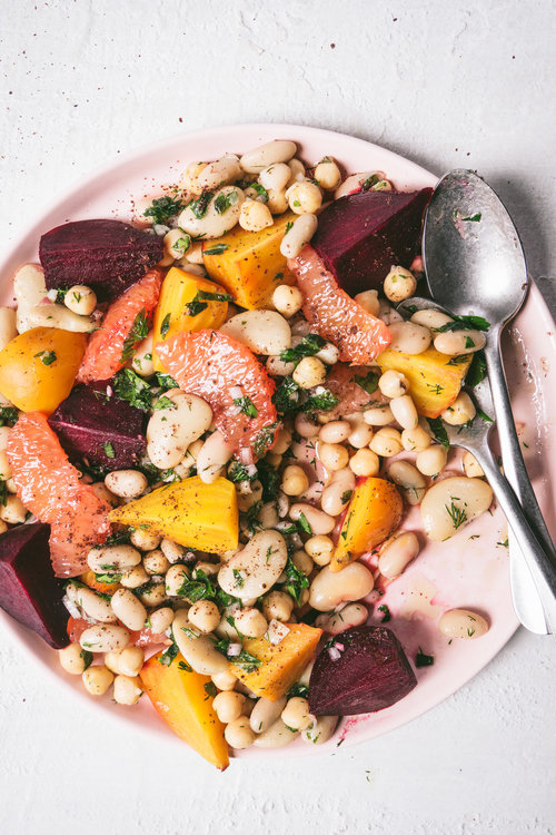 Marinated Mixed Beans With Beets And Citrus Half Cup Habit 7255