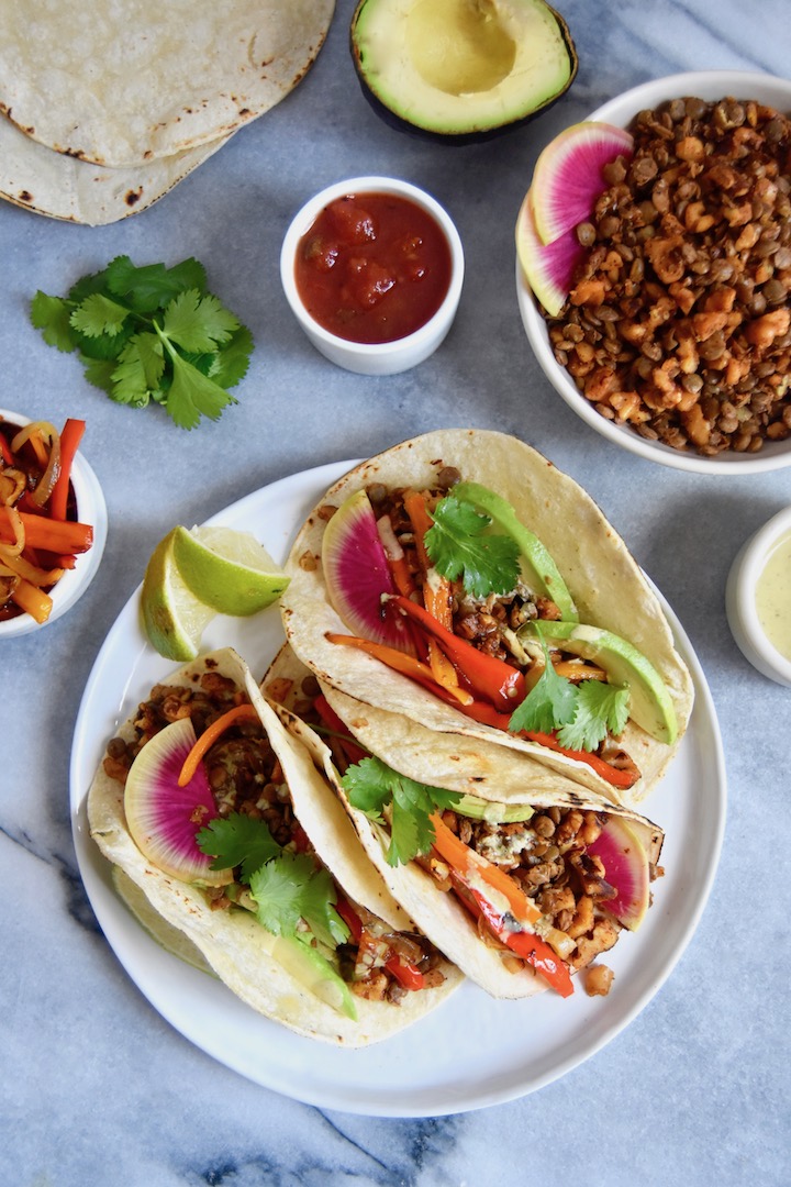 Lentil Walnut Tacos - Half Cup Habit