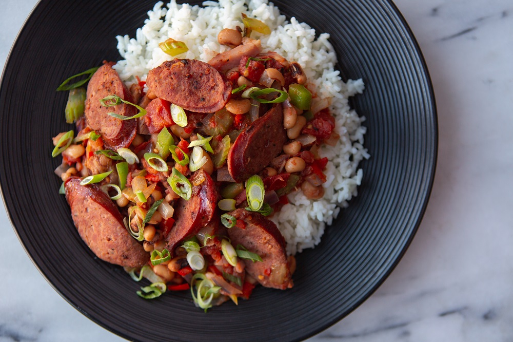 Country Jambalaya with Black Eye Peas Half Cup Habit