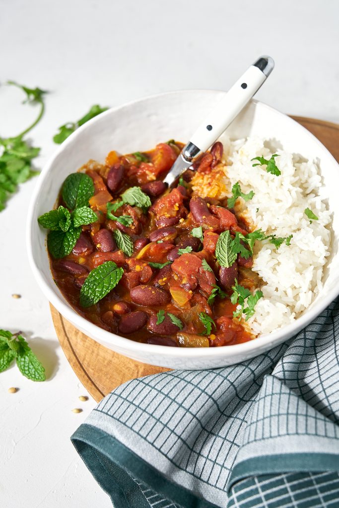 Pantry Staple Spiced Kidney Bean Curry - Half Cup Habit