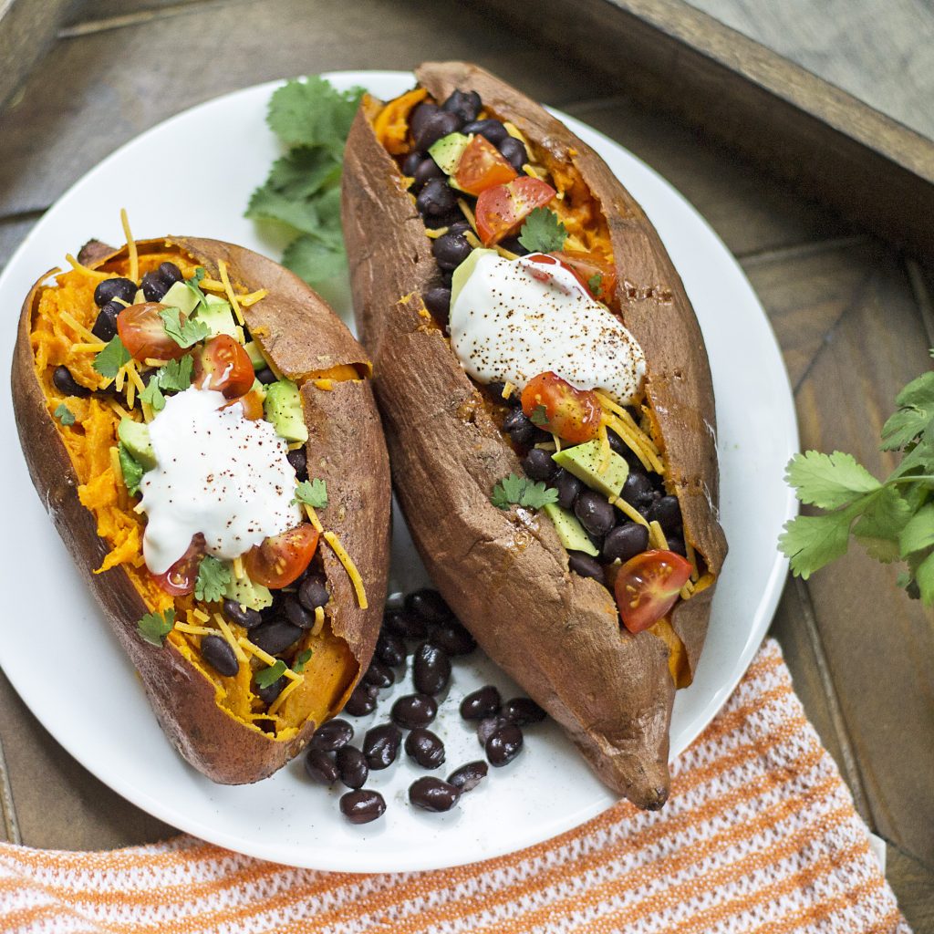 Southwestern Stuffed Sweet Potatoes - Half Cup Habit