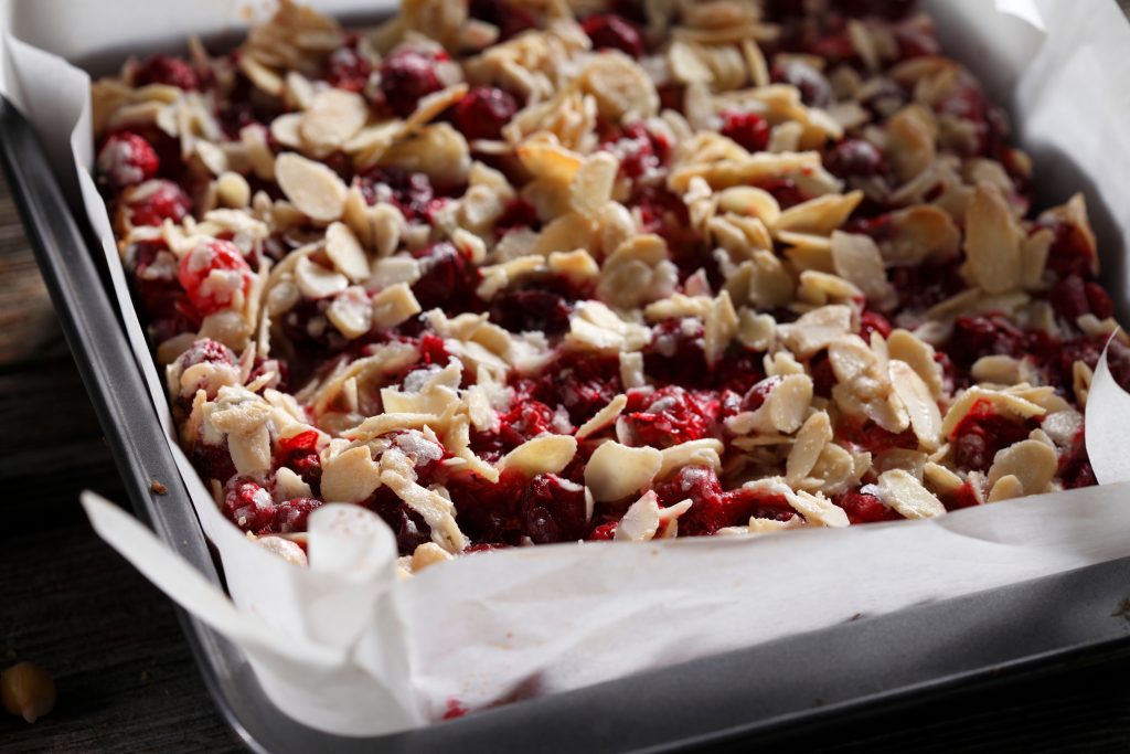 Cranberry White Chocolate Bars with Chickpeas - Half Cup Habit