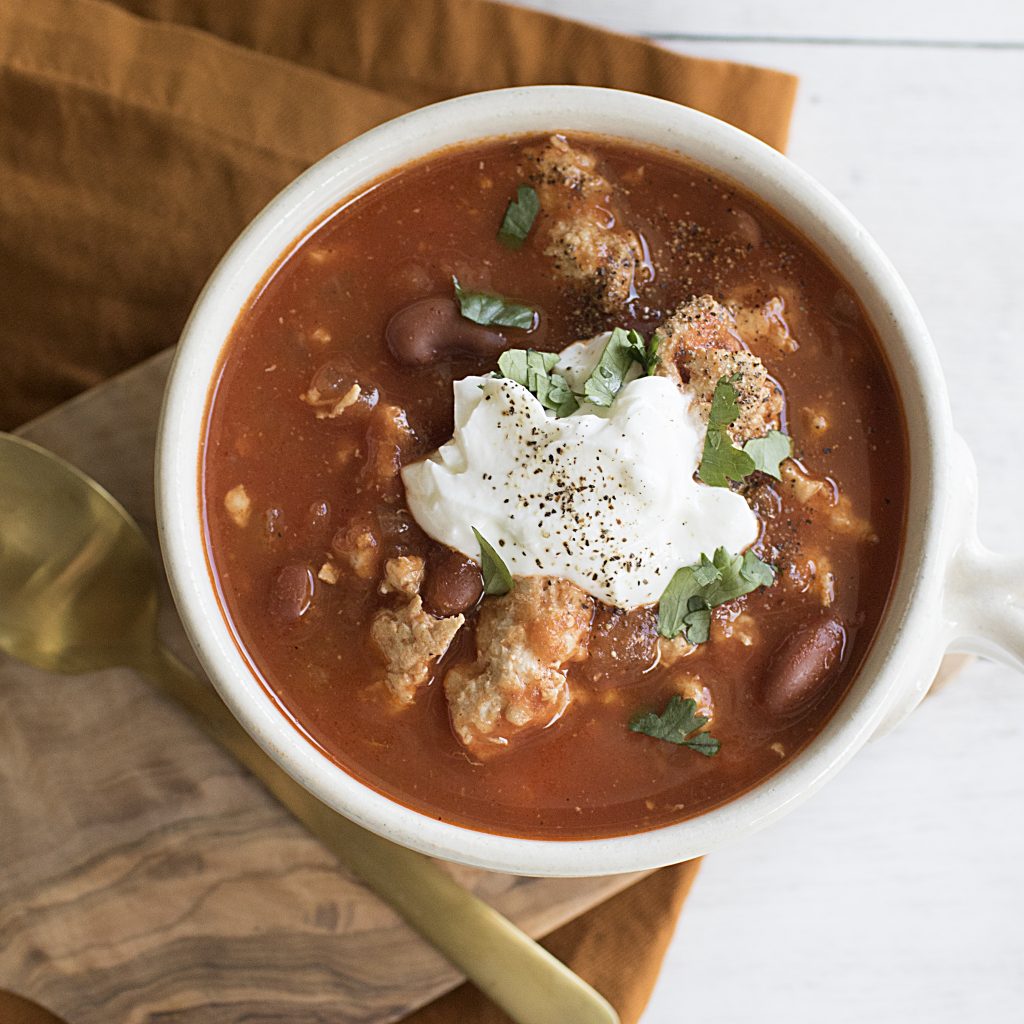 Red Kidney Bean Turkey Chili - Half Cup Habit