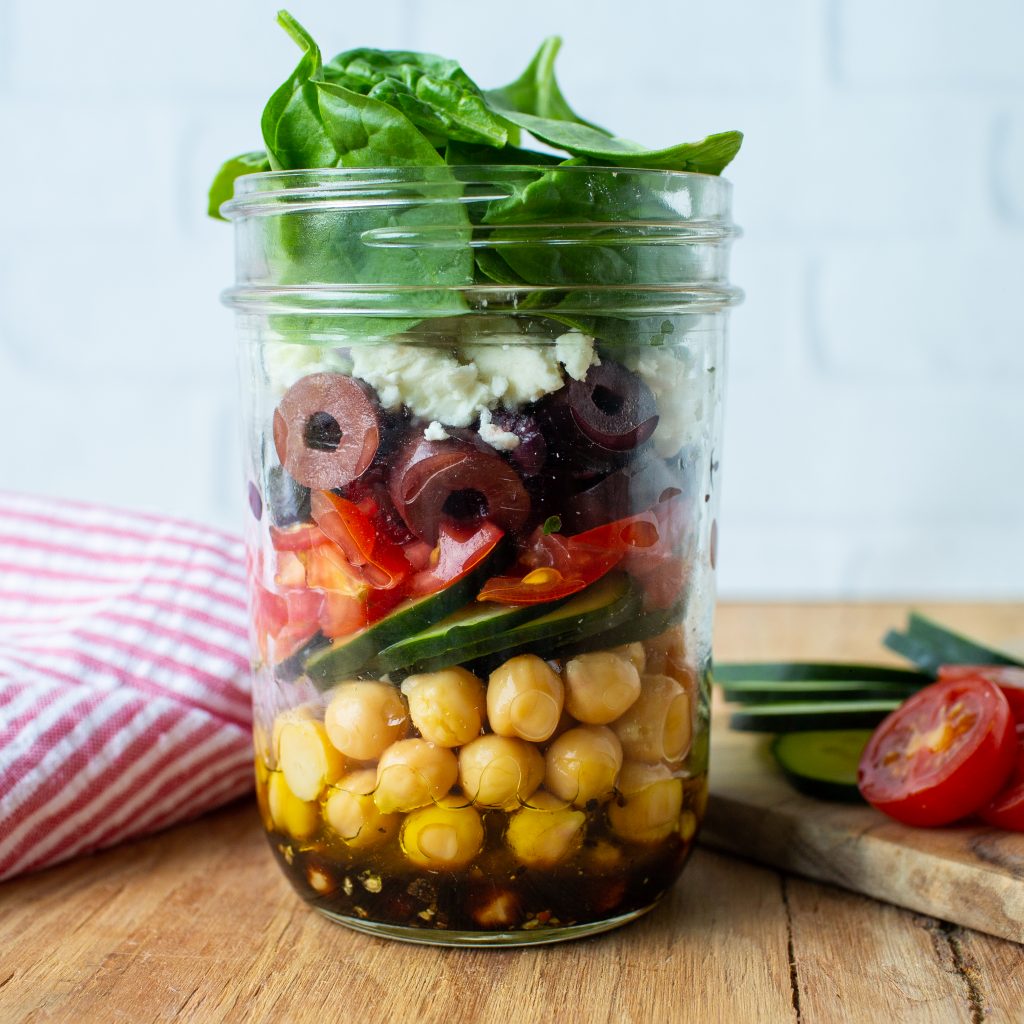 Thai Chickpea Mason Jar Salad - Sweet Peas and Saffron