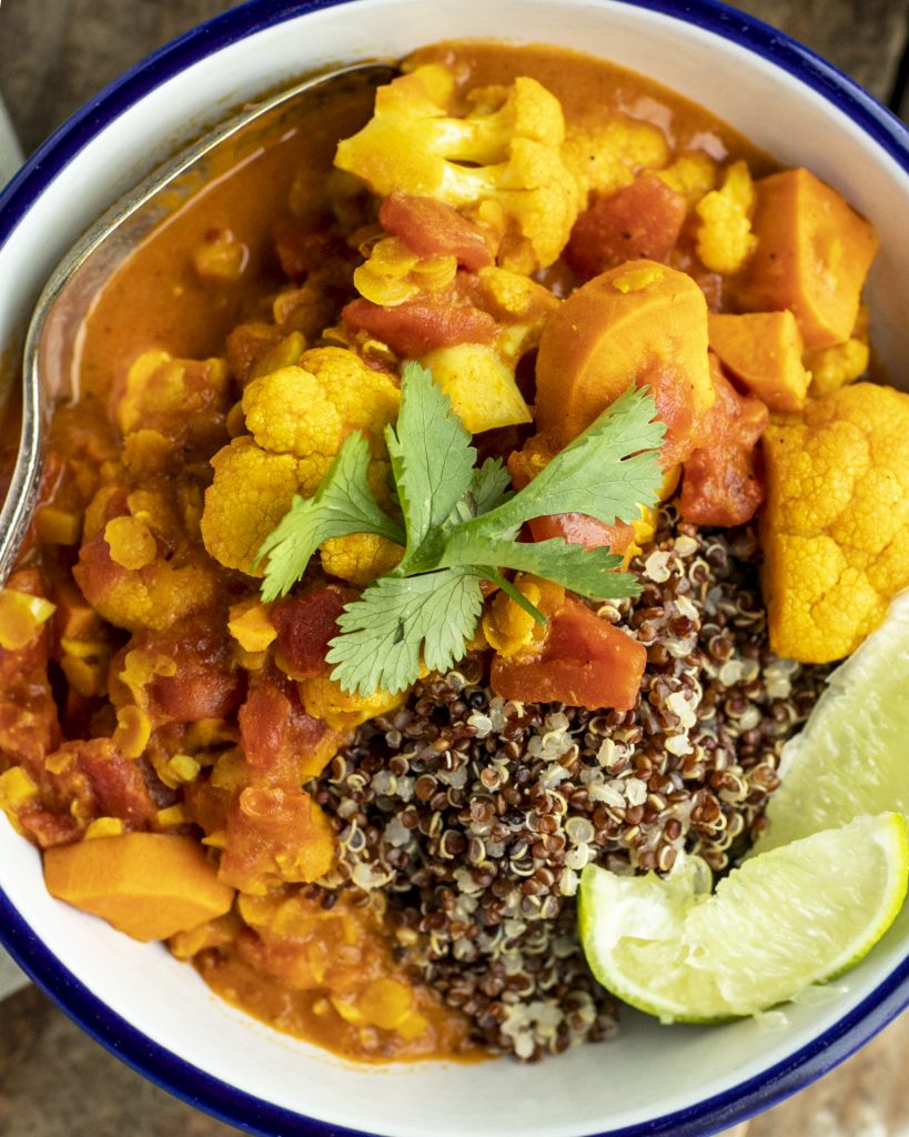 Cauliflower Red Lentil Curry - Half Cup Habit