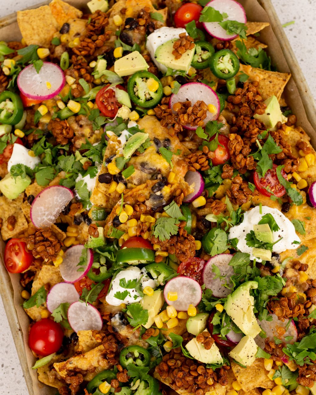 Spicy Lentil Nachos Half Cup Habit