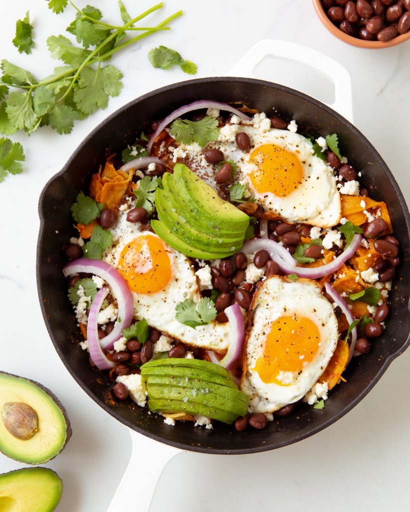 Black Bean Chilaquiles - Half Cup Habit